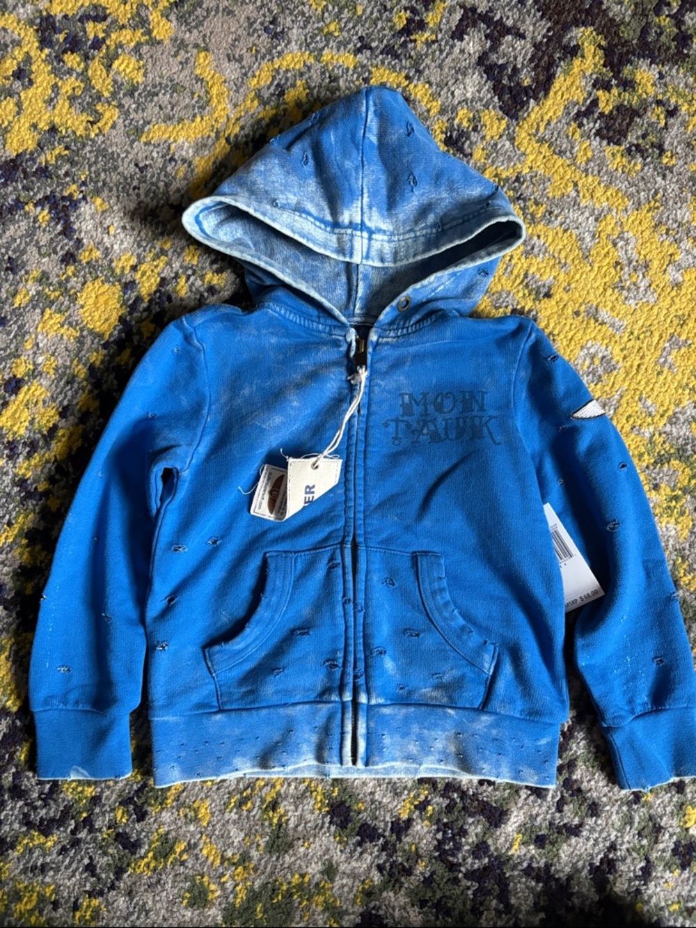 NEW BOYS Butter Super Soft Montauk Hoodie Nautical Distressed